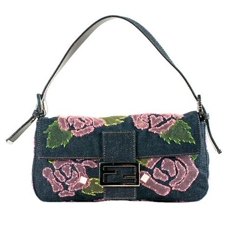 fendi baguette floral embroidered bag|Fendi shoulder bag baguette.